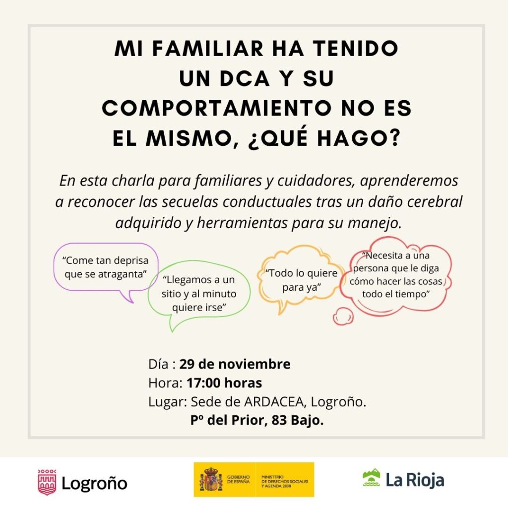 Charla a familiares y cuidadores